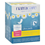 Natracare Natural Ultra Pads Super Plus w/organic cotton cover -  12 Pack